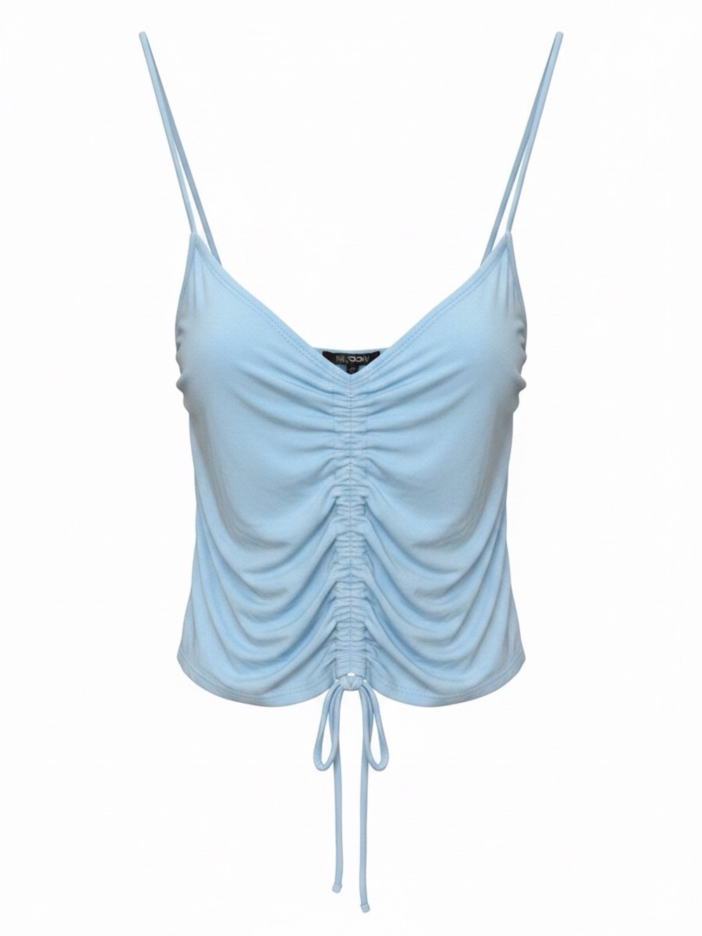Papermoon Sky Blue Ruched Tie-Front Cami